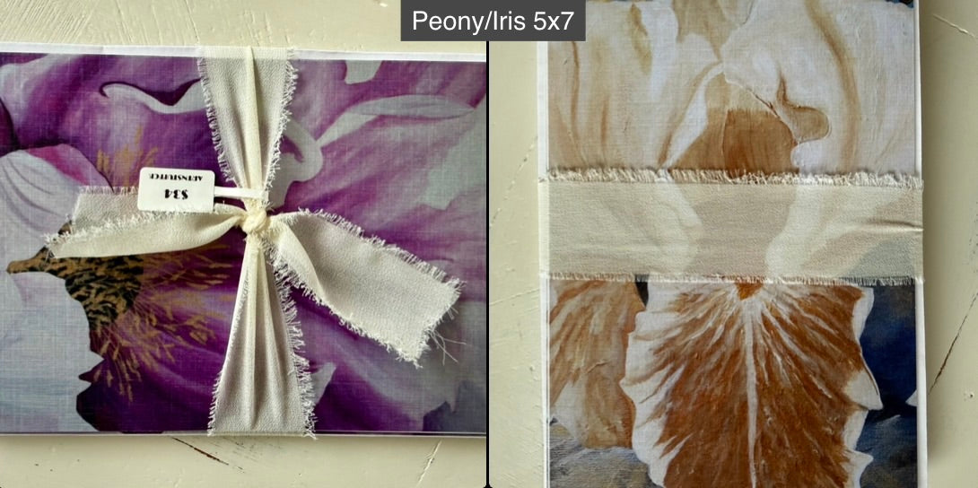 Peony & Iris 5x7 Greeting Card Bundle (Set of 5)